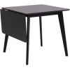 Pusdienu galds ROXBY 80/120x80xH76cm, melns