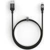 Evelatus   USB A to  Lightning, Cable 1.2M ( MFI11CL )Aluminum housing braiding Black