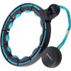 Vingrošanas rinķis ar atsvaru un skaitītāju HHM17 HULA HOP BLACK/TURQUOISE MAGNETIC WITH WEIGHT + COUNTER HMS