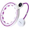 Vingrošanas rinķis ar atsvaru un skaitītāju HHM17 HULA HOP WHITE/VIOLET MAGNETIC WITH WEIGHT + COUNTER HMS