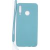 Evelatus Huawei  P30 Lite Soft Touch Silicone Case with Strap Blue