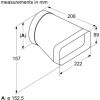 Bosch HEZ9VDSI0 Adapter duct, 150 mm, round-flat
