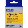 Epson LK-4YBW (C53S654014) Label Tape Cartridge, Strong Adhesive, Black on Yellow (12mm, 9m)