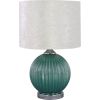 Galda lampa LUXO H42,5cm, balta/tirkīza