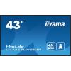 Monitor iiyama iiyama LH4365UHSB-B1 signage display Kiosk 108 cm (42.5") LED Wi-Fi 800 cd/m² 4K Ultra HD Czarny Procesor wbudowany Android 11 24/7