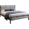 Кровать VOKSI с матрасом HARMONY DUO 160x200см, серый