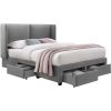 Кровать SUGI с матрасом HARMONY DUO 160x200см, серый