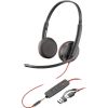 Sennheiser HP Poly Blackwire 3225 Stereo USB-C Headset +3.5mm Plug +USB-C A Adapter (Bulk) (209747-201 209751-201)   8X229A6