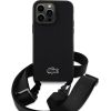 Lacoste Iconic Petit Pique Crossbody Woven Logo maciņš iPhone 15 Pro Max melns