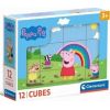 Clementoni KLOCKI OBROTOWE 12EL PEPPA PIG CLM 41195 WB