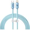 Baseus cable Crystal Shine USB-C - Lightning 2,0 m 20W sky blue