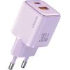 USAMS Ład. siec. 1xUSB+1xUSB-C PD30W 3A (only head) PD3.0 Fast Charging purpurowy|purple X-ron Series CC189TC03 (US-CC189)