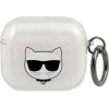 Karl Lagerfeld case for Airpods 3 KLA3UCHGS silver Glitter Choupette