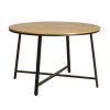 Ēdamistabas galds SANCIA D120xH76cm, ozols/brūns