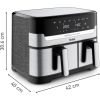 TEFAL EY905D10 Fryer 5.2+3.1 L Dual Easy Fry & Grill Stainless Steel/Black