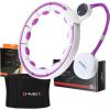 Komplekts SET HULA HOOP MAGNETIC WHITE/VIOLET HHM17 WITH WEIGHT + COUNTER HMS + WAIST SUPPORT BR163 RED