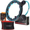 Komplekts SET HULA HOOP MAGNETIC BLACK/TURQUOISE HHM17 WITH WEIGHT + COUNTER HMS + WAIST SUPPORT BR163 RED