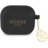Guess -  Guess 4G Charm Silicone Case for AirPods 3 Black