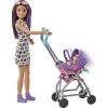 Mattel Barbie lelle Barbie Babysitter Skipper ratiņi + bērnu komplekts GXT34
