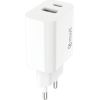 Wall Charger PD 20W Type-C + QC 18W USB By Muvit White