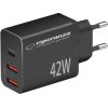 Esperanza EZC106K mains charger 42W Black