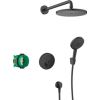 Hansgrohe dušas sistēma ar iebūvējamo  termostatu Raindance ShowerSelect S 240 1jet PowderRain, matēta melna