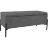 Bench RORI with storage box, grey