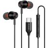 Mcdodo HP-3490 in-ear, wired headphones, USB-C (black)