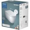 Duravit pods ar vāku Starck f Pro Compact Rimless SensoWash, pie sienas, 375x575 mm, Durafix, balts