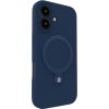 Evelatus Apple  iPhone 16 Premium Magsafe with Stand Soft Touch Silicone Case Dark Blue