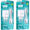 KAKUSIGA KSC-917 lādētājs | 18W | 3A + USB-C kabelis 1m balts