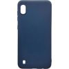 Evelatus Samsung  Galaxy A10 Soft Touch Silicone Case with Strap Dark Blue