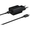 Samsung -  EP-TA800EBE + EP-DG980BBE Samsung 25W Travel Charger + USB-C/USB-C Data Cable Black (OOB Bulk)