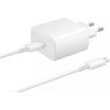 Samsung -  EP-TA845EWE + EP-DW767JWE Samsung 45W Travel Charger + USB-C/USB-C Data Cable White (OOB Bulk)