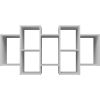 Top E Shop Wall-hung bookcase Bilbao 7.0 Wall Shelves White
