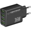 Esperanza EZC107K mains charger 36W Black