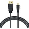 Savio CL-40/M HDMI (M) - micro HDMI (M) cable with Ethernet, 2m, Black