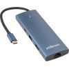 Extradigital Aдаптер USB Type-C - HDMI, LAN, 3x USB Type-A, 1x USB Type-C, PD100W, SD+TF
