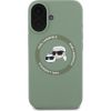 Karl Lagerfeld Liquid Silicone K&CH Heads MagSafe Case for iPhone 16 Kaki