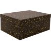 Kaste DIANA-7, ar vāku 25x18xH10,5cm, melns/zelts