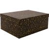 Kaste DIANA-2, ar vāku 35x27xH15,7cm, melns/zelts