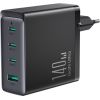 Joyroom   GaN 140W fast charger 3 x USB-C / USB-A Joyroom JR-TCG05EU - black + USB-C - USB-C 240W 1.2m cable