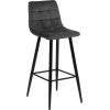 Bar chair CHILLI brownish gray velvet