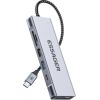 Docking Station, Essager, EHB08-QK0G-Z, HDMI, 2xUSB-A, SD card, TF card (gray)