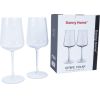 Wine goblets 2pcs STRIPE POLAR H23,7cm 550ml, transparent glass