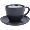 Cup/saucer RITA 300ml, black/blue