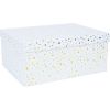 Box DIANA-10, with a lid 19x13xH8cm, white/gold