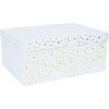 Box DIANA-8, with a lid 23x16,5xH10cm, white/gold