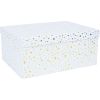 Kaste DIANA-5, ar vāku 29x22xH12,5cm, balts/zelts