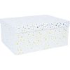 Box DIANA-4, with a lid 31x23xH14cm, white/gold
